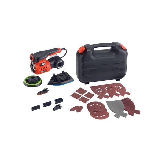 Black&Decker KA280K-QS Autoselect® 4 in 1 multischuurmachine + 19 accessoires