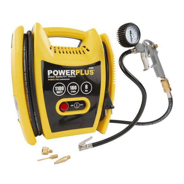 Powerplus POWX1705 Compressor oil free 1100W - 3 acc.