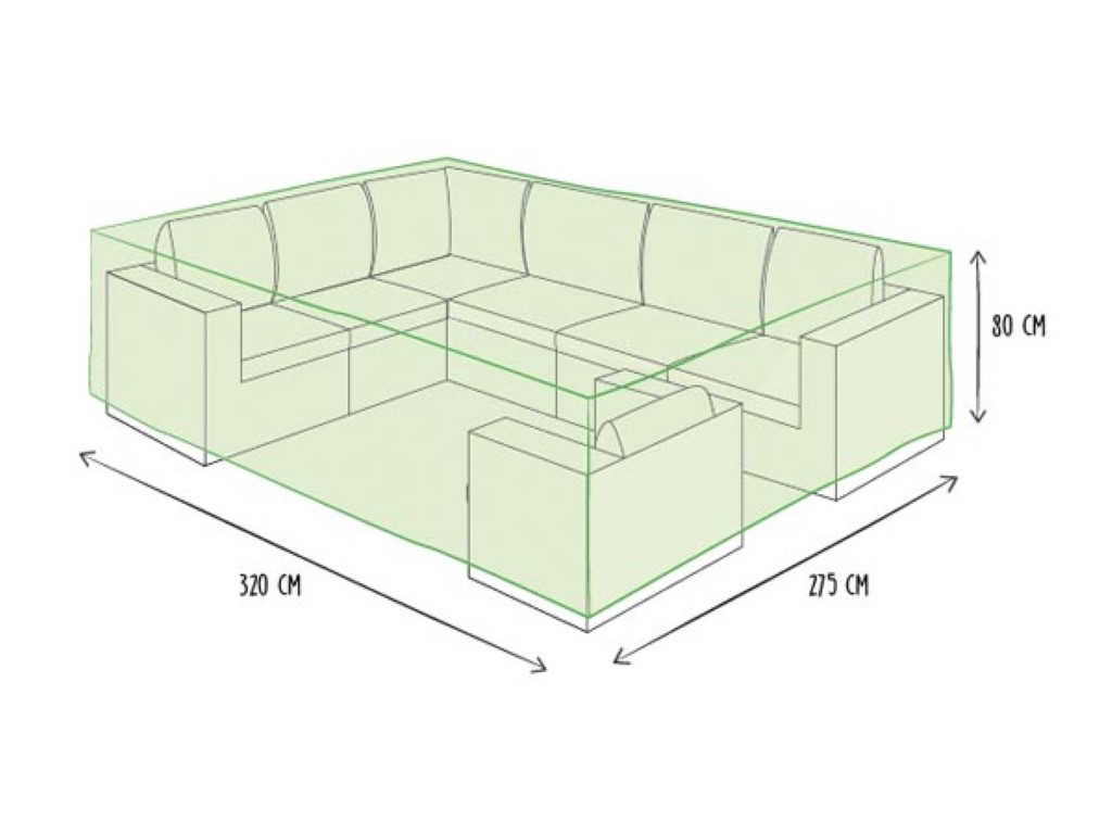 Buitenhoes Voor Tuinset, Grijs, Rechthoekig, 320 cm x 275 cm x 80 cm