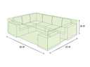 Buitenhoes Voor Tuinset, Grijs, Rechthoekig, 320 cm x 275 cm x 80 cm