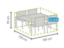 Buitenhoes Voor Tuinset, Grijs, Rechthoekig, 185 cm x 150 cm x 95 cm