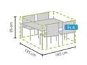 Buitenhoes Voor Tuinset, Grijs, Rechthoekig, 165 cm x 135 cm x 95 cm