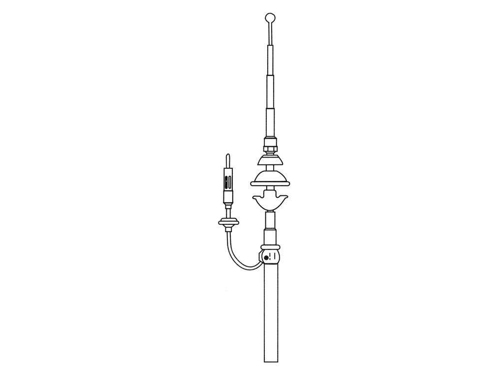 Antenne Telescoop 4 Secties Zwart