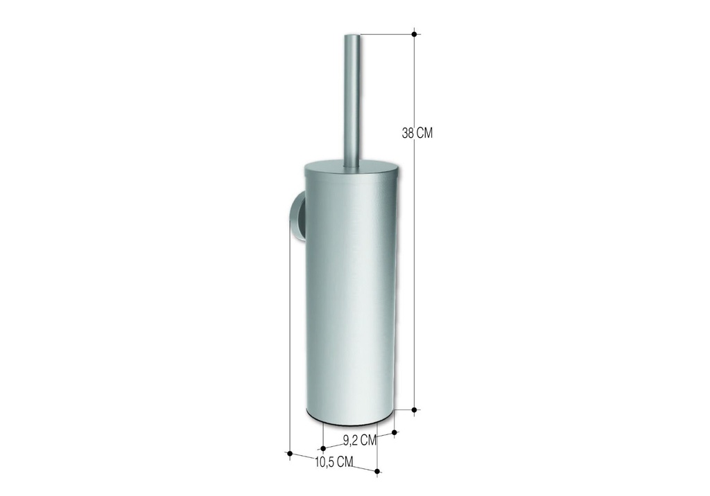 Coperblink Wc-borstelhouder - Geborsteld Chroom