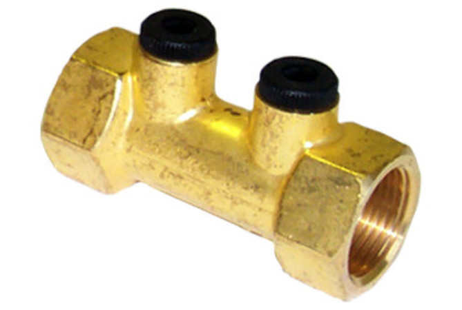 Messing Terugslagklep 1/2"ff met 2 kontroles