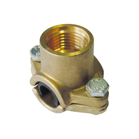 Snelle aansluiting voor galva buis - messing 1/2"F x 1/2"