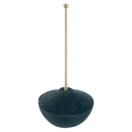 Rubber bal 61/45 zwart GU + kogelstang M3.5x120mm rvs