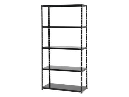 [M141N] Metalen Opbergrek 180X90X40cm 5B Zwart