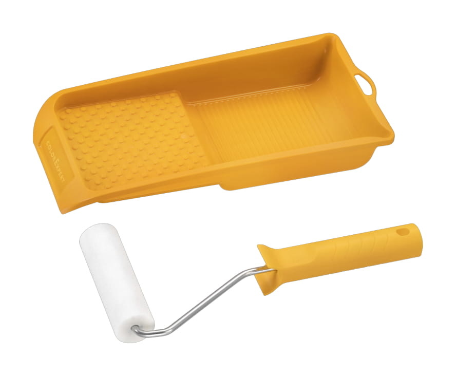 LAKROLLER SET 11CM Ø35 SCHUIM FIJN - MET VERFBAK