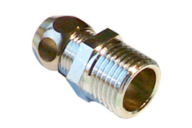 Knelfitting recht verchroomd 1/2"M X Ø10mm