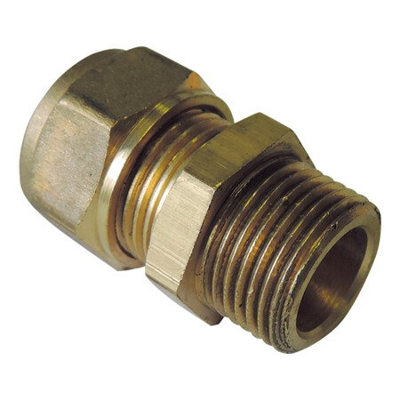 Knelfitting recht - koper  12mm X 3/8"M