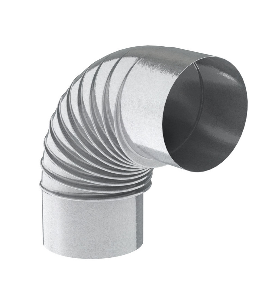 GALVA STOOFBUIS ELLEBOOG 90° Ø150MM