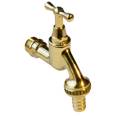 Koper dubbele dienstkraan 1/2".