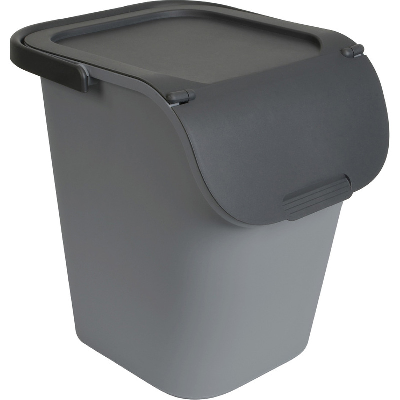 [10612GBT] Sorteerbak 40l 28 x 19 x 17,1 cm Betongrijs