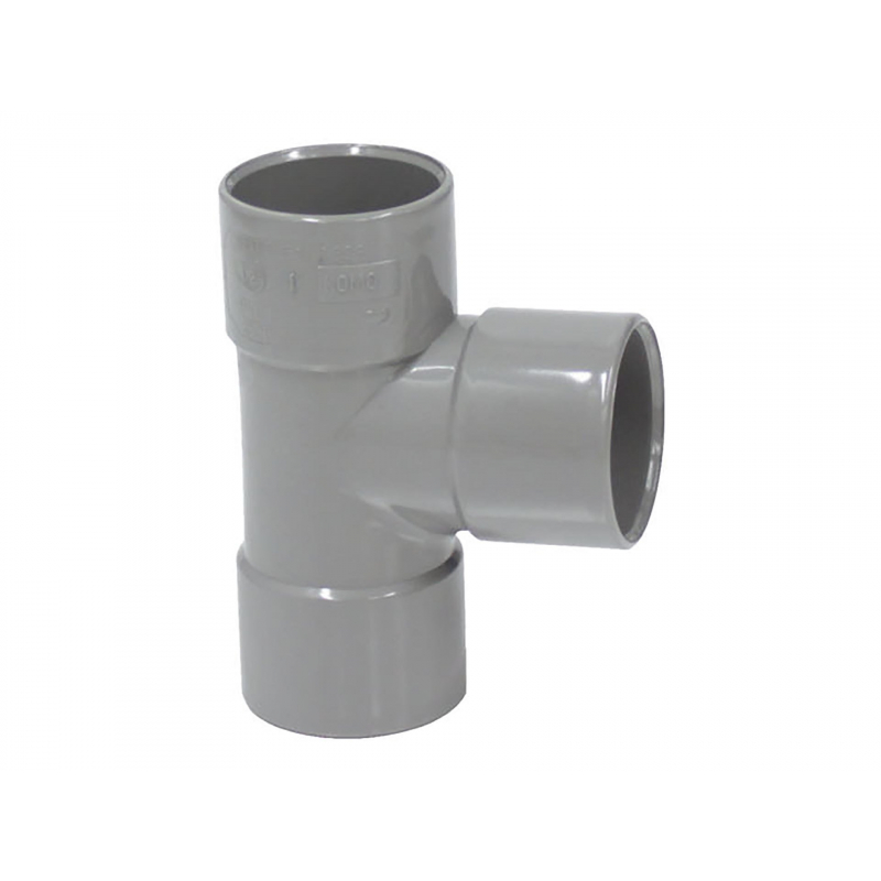 Sanitair T-stuk Grijs Ø75mm - 87° F/F
