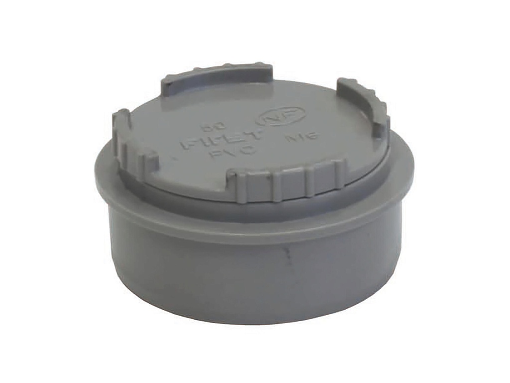 Sanitaire Stop met Schroef Grijs Ø50mm