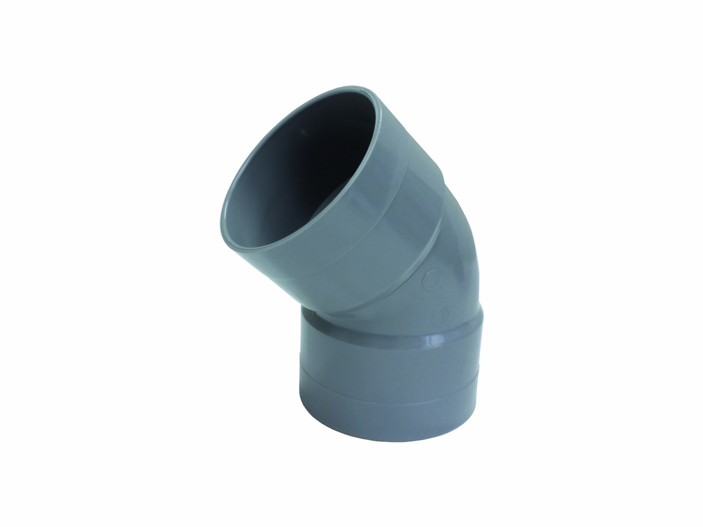 Sanitaire Bocht Grijs Ø40mm - 45° F/F