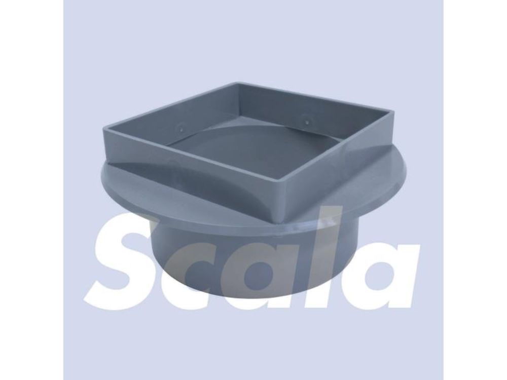 RIOLERING OVERGANG 100X100-Ø110MM GRIJS