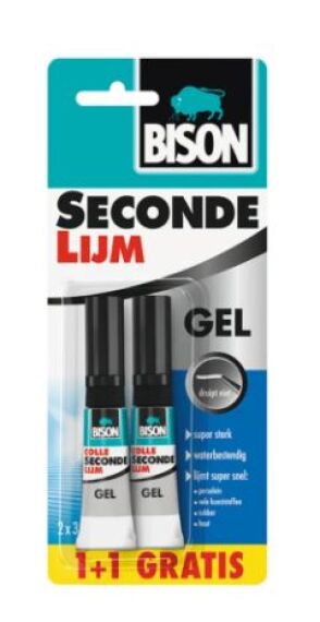 Bison Secondenlijm 2X3gr