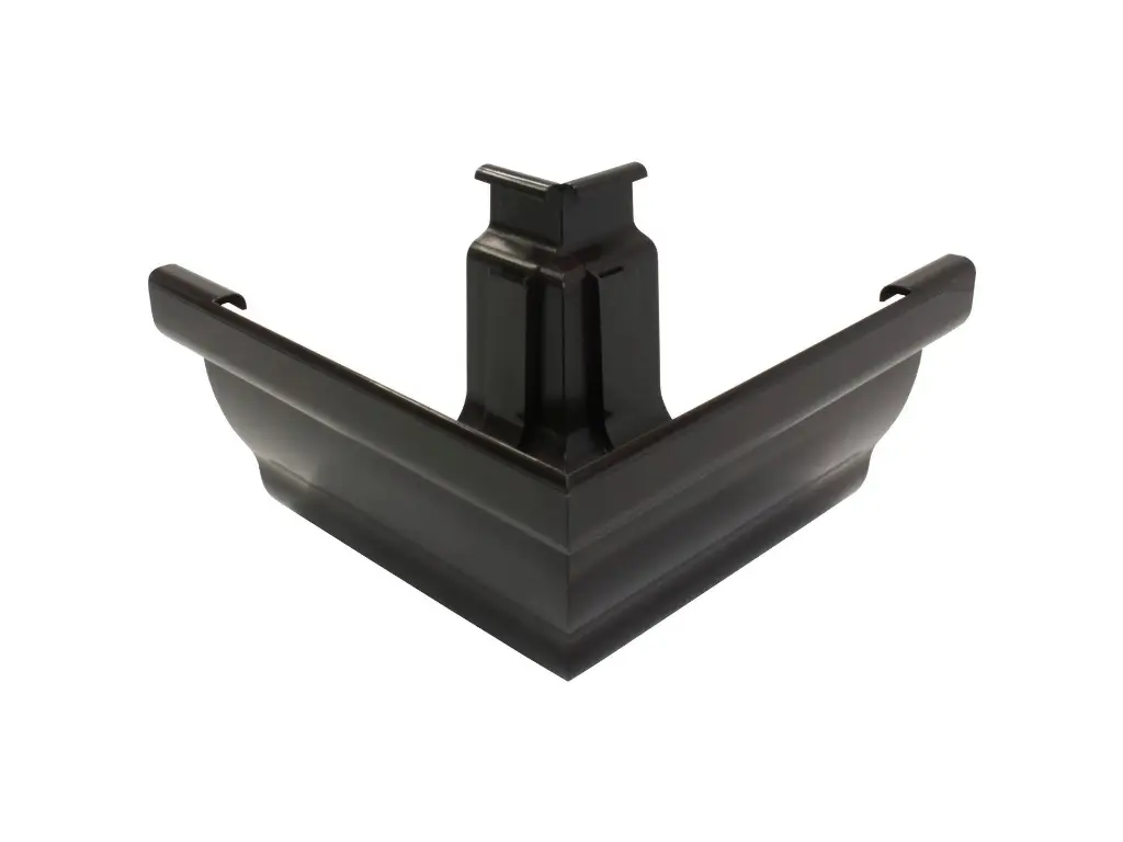 Scala Buitenhoek voor Dakgoot C140 PVC Bruin