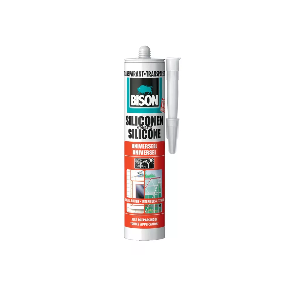BISON SILICON UNIVERSEEL TRANSPARANT 300ML