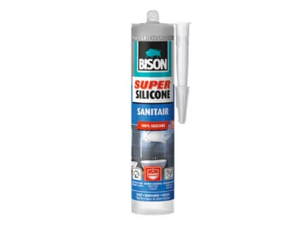 BISON SILICON SUPER SANITAIR TRANSP-GRIJS 300ML