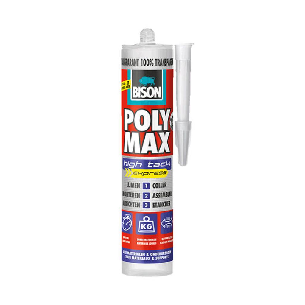 BISON POLY MAX HIGH TACK EXPRESS TRANSPARANT  290 ML