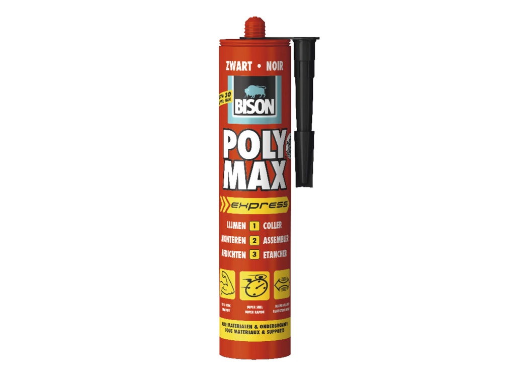 BISON POLY MAX EXPRESS ZWART 425g