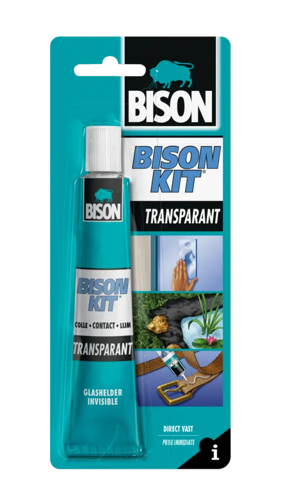 BISON KIT TRANSPARANT CONTACTLIJM 50M'