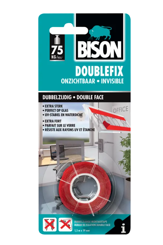BISON DOUBLEFIX ONZICHTB 19MMX1,5M