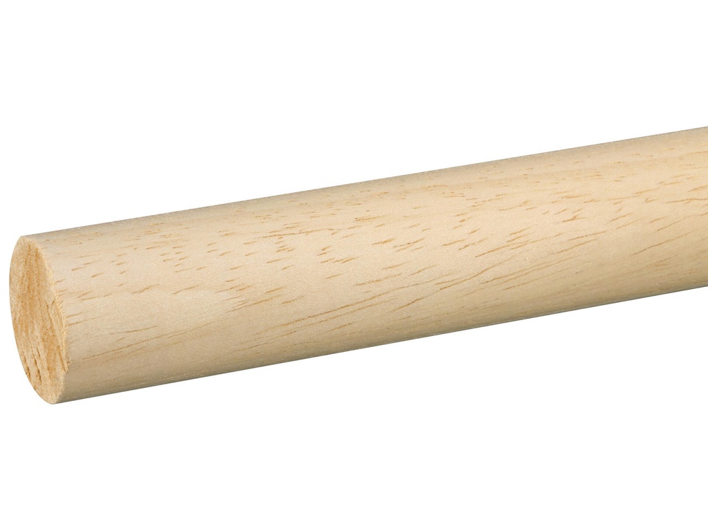 [02011-270] Ronde Stok Hardhout Wit Ø28mm 270cm