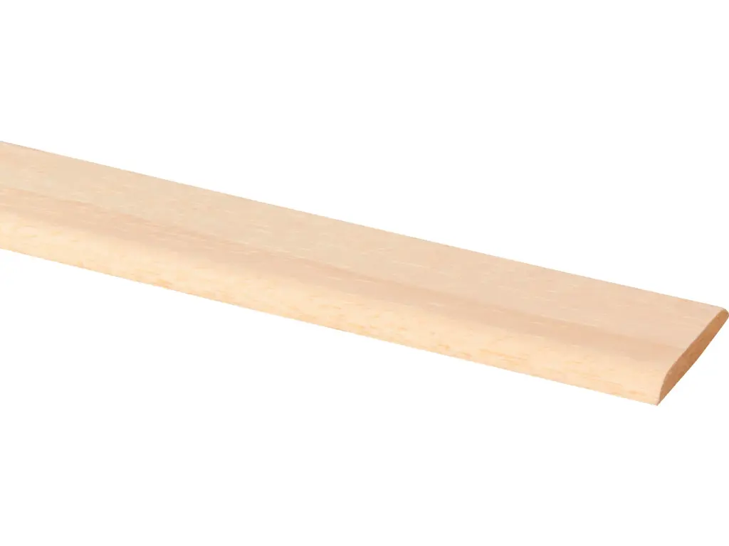 Afdeklijst Hardhout Wit 5x37mm 270cm