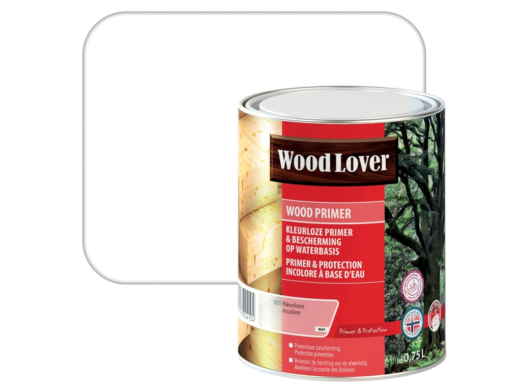 WOODLOVER WOOD PRIMER 0,75 LITER