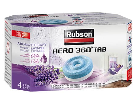 Rubson AERO 360 Vochtopnemer Navulling Lavendeltuin 4X450gr