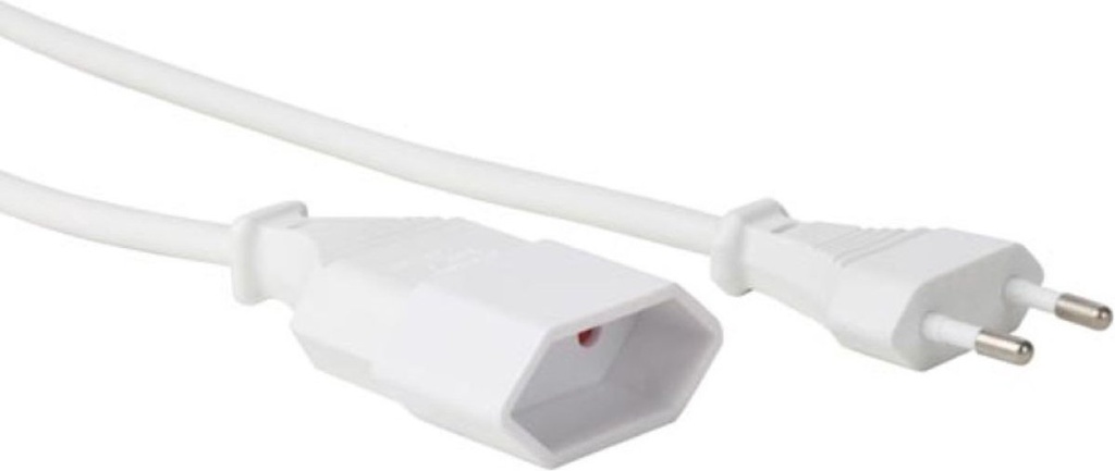 Verlengkabel 1,8m Wit 2G0,75 