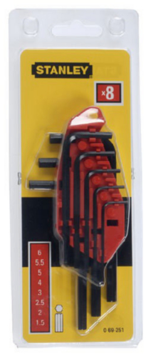 STANLEY STIFTSLEUTELSET 8 DELIG 1,4-6MM