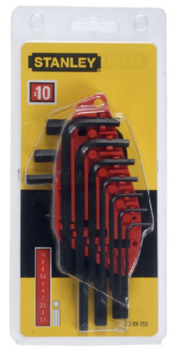 STANLEY STIFTSLEUTELSET 10 DELIG