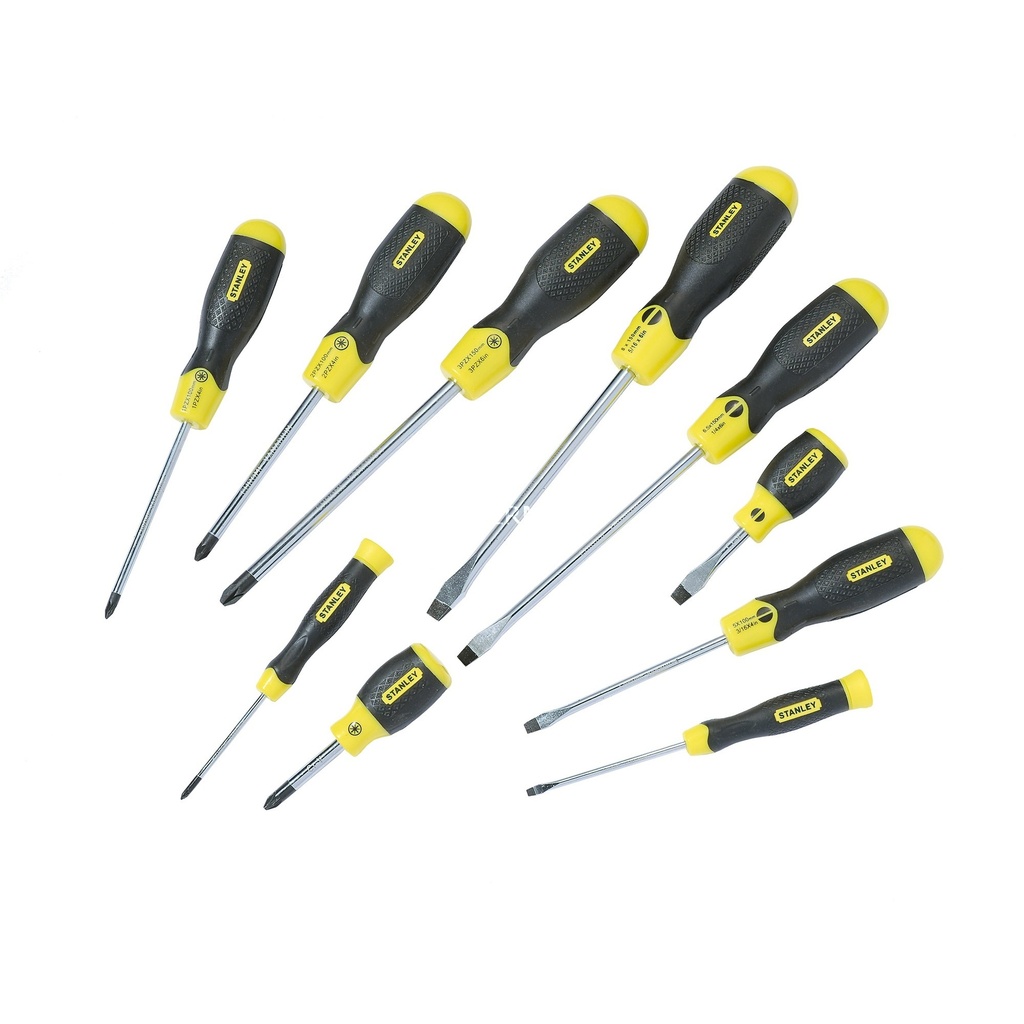 STANLEY CUSHIONGRIP SCHROEVENDRAAIERSET 10DELIG
