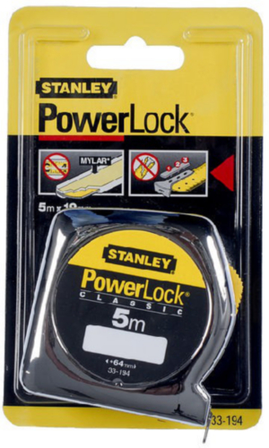STANLEY ROLBANDMAAT "POWERLOCK" 5M - 19MM