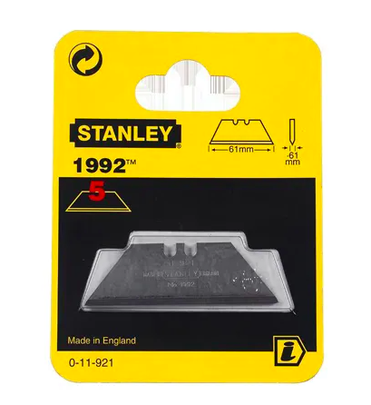 STANLEY RESERVE MESJES 1992 ZONDER GATEN - 5ST