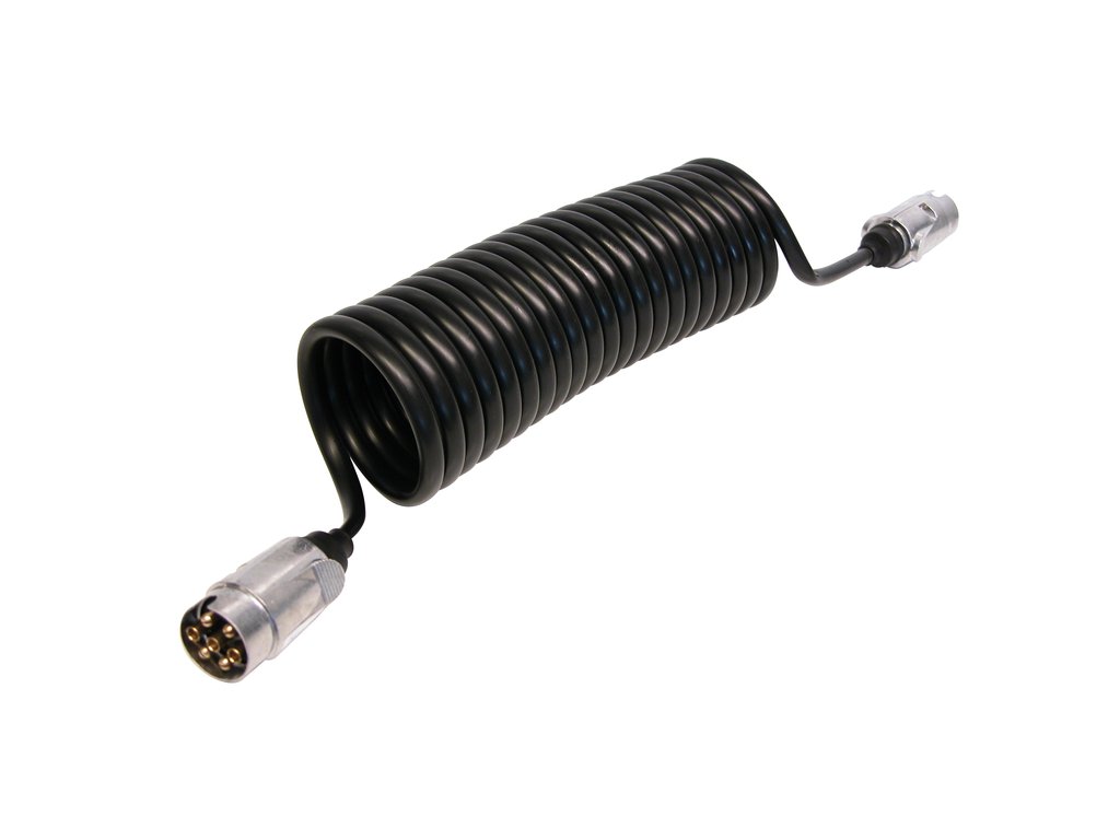 Verlengkabel voor aanhanger 7P 12V Min 65cm, Max 270cm ø1,2cm