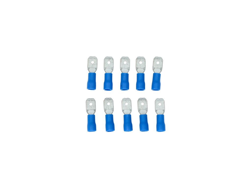 Carpoint Vlakstekker 740 Blauw 6.3x0.8mm 10 Stuks