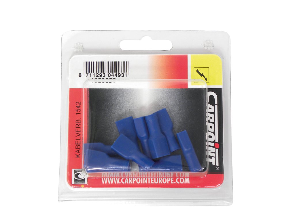 Carpoint Vlakstekerhuls 1542 Blauw 6.3x0.8mm 10 Stuks