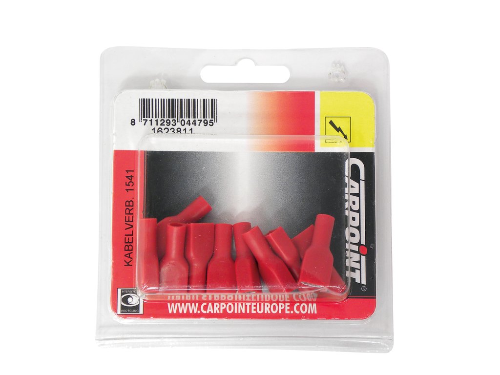 Carpoint Vlakstekerhuls 1541 Rood 6.3x0.8mm 10 Stuks