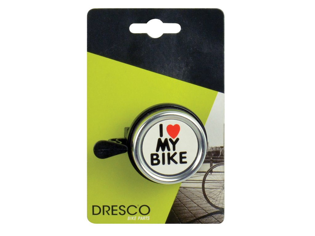 Dresco Fietsbel I Love My Bike Chroom