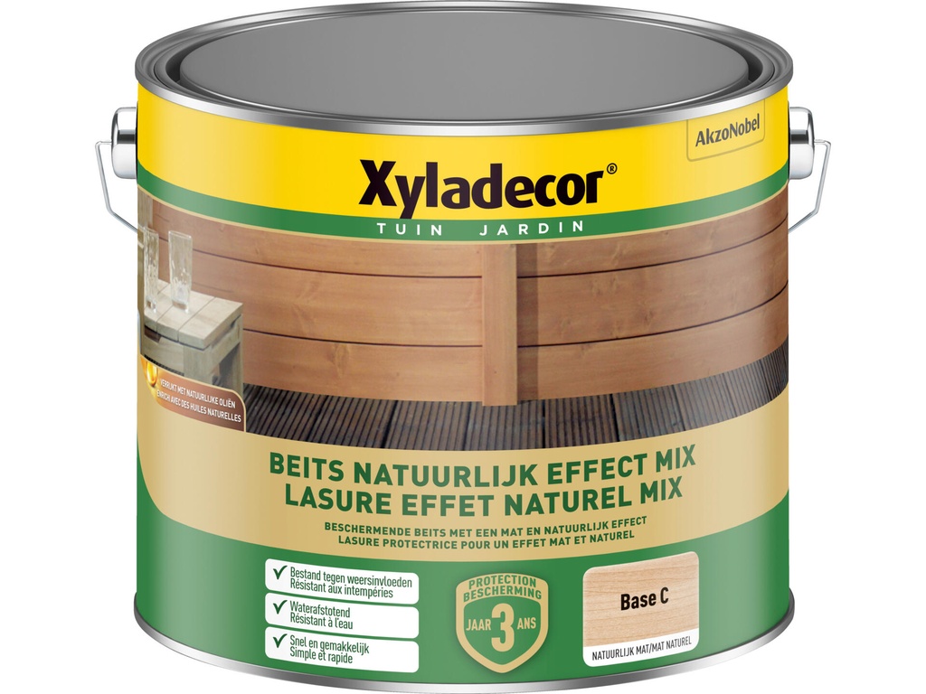Xyladecor Houtbeits Natuurlijk Effect Mix Mat 2,5l Base C