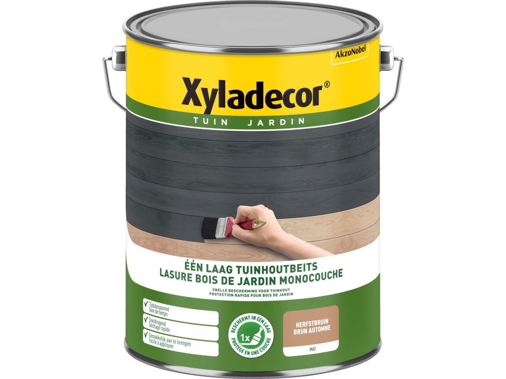 Xyladecor Een Laag Tuinhoubeits herfstbruin 5L
