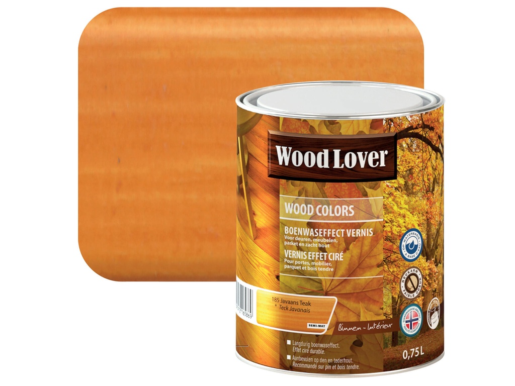 WOODLOVER WOOD COLORS 185 JAVAANS TEAK 0,75L
