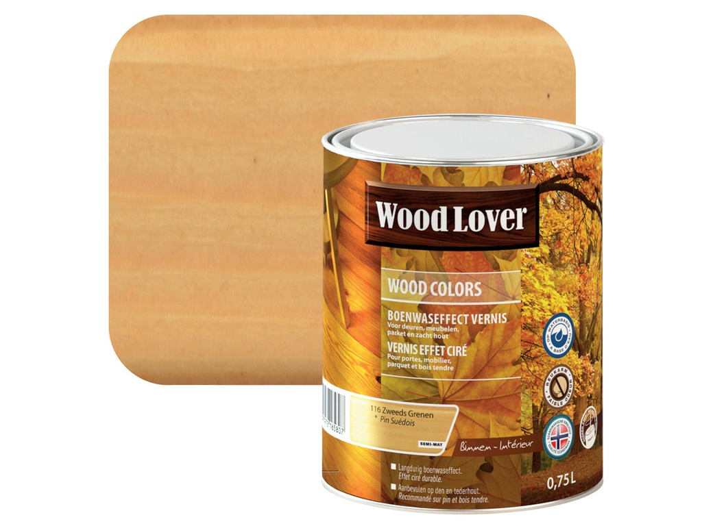 WOODLOVER WOOD COLORS 116 ZWEEDS GRENEN 0,75L
