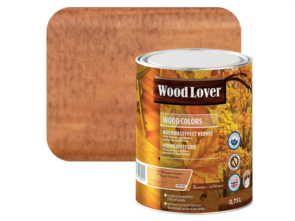 WOODLOVER WOOD COLORS 110 PERUAANS NOTEN 0,75L